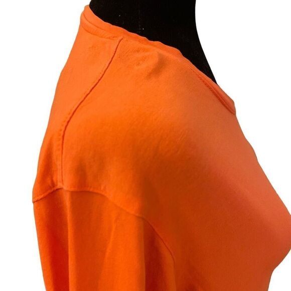 Kate Lord Long Sleeve Orange Tee with Rhinestone Golf Cart Sz Large - Picture 7 of 13